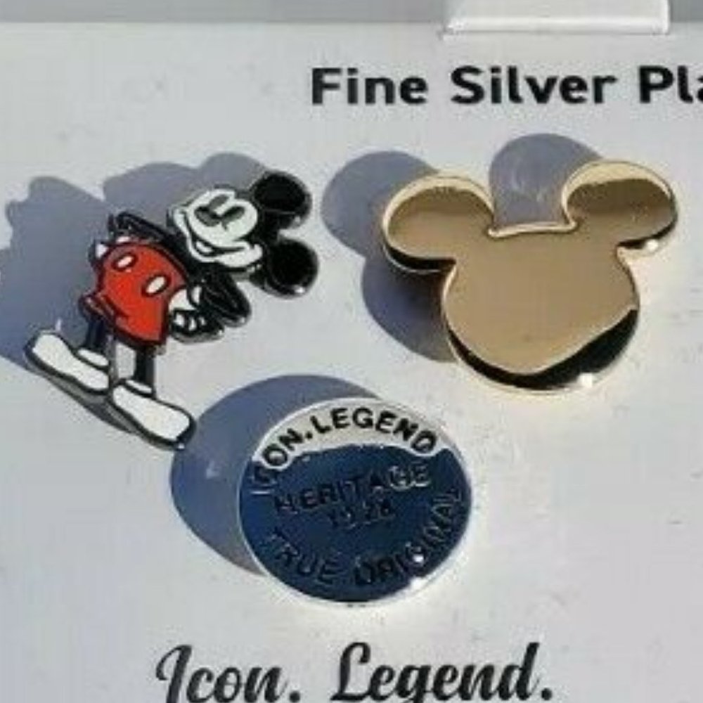 DISNEY MICKEY MOUSE 90 YR ANNIVERSARY COLLECTIBLE 3pc PIN SET**NEW! - Picture 3 of 6